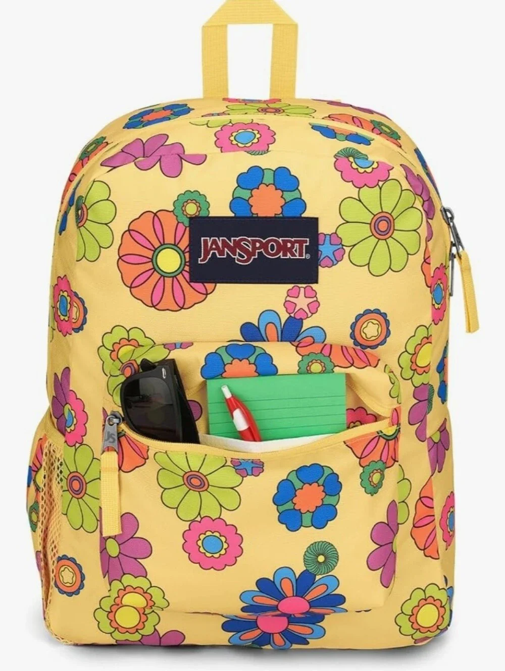 NWT JanSport Cross Town Backpack Power to the Flower Floral Retro